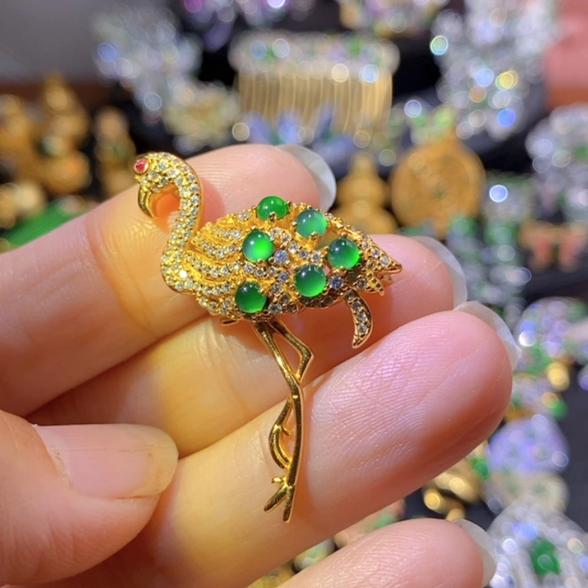 【闪购商品】银S925镶嵌挂件翡翠