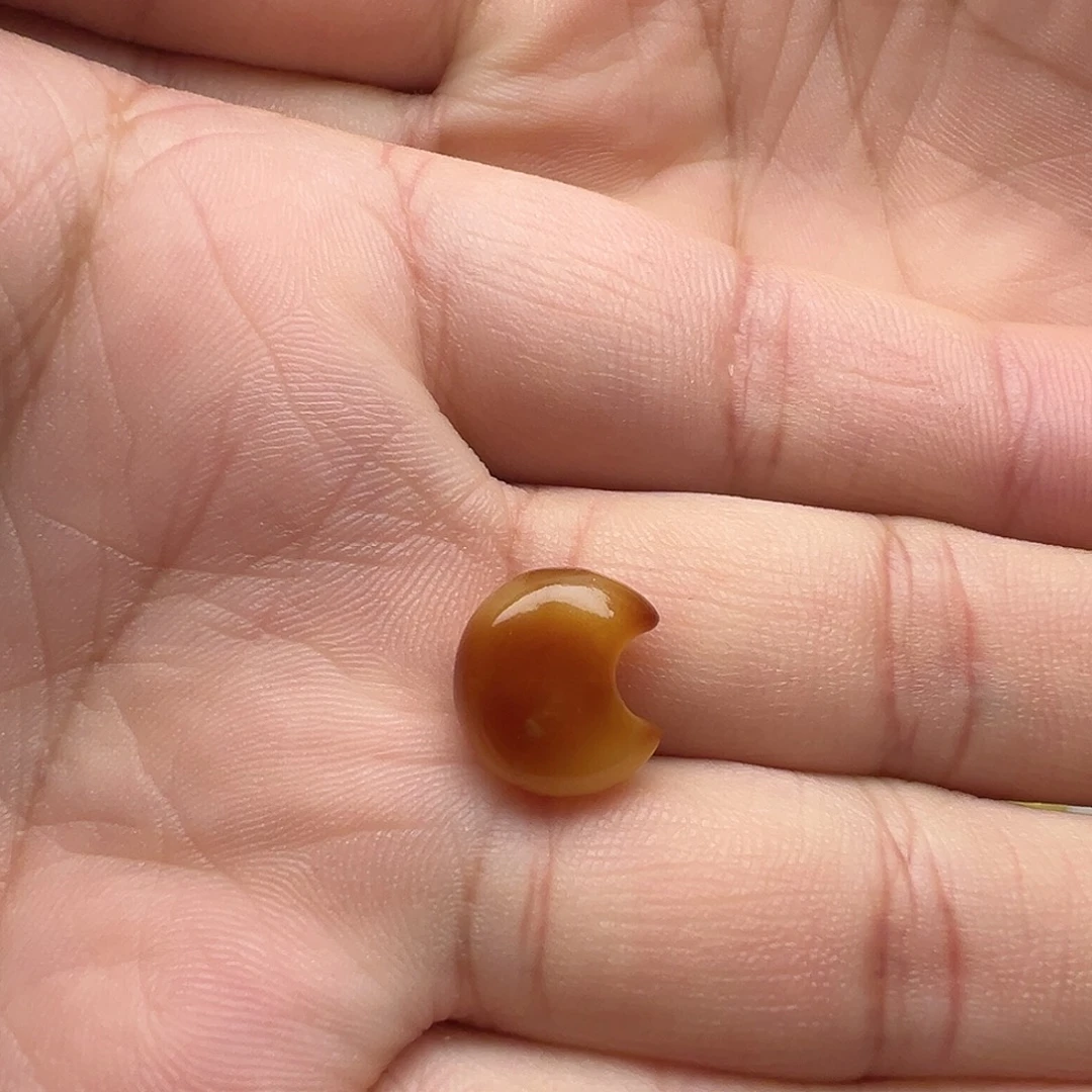 蜜蜡未镶嵌颈饰月亮提溜（打孔不退换）