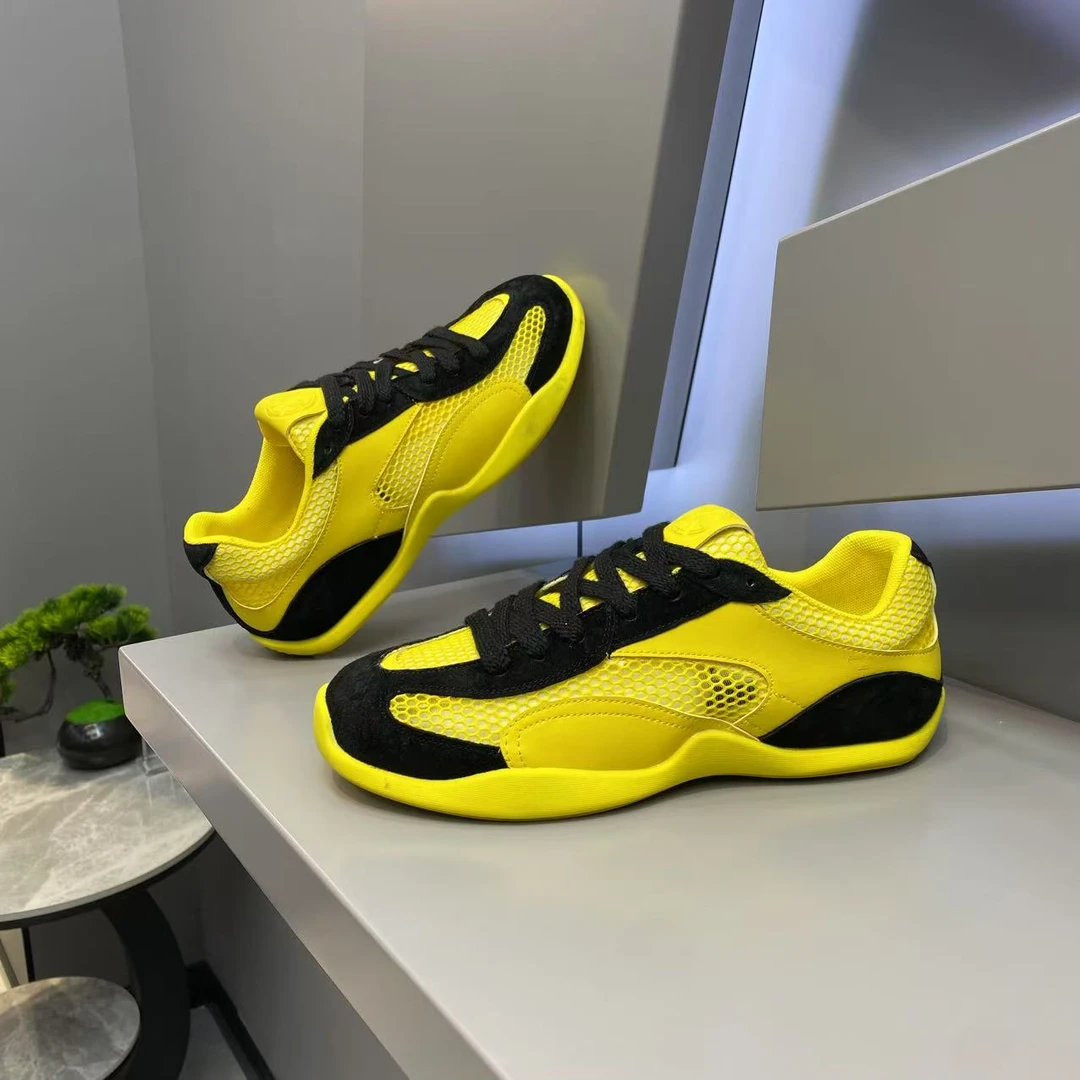 【皮鞋码】春夏新款皮网拼接休闲平底个性男款潮鞋dnh