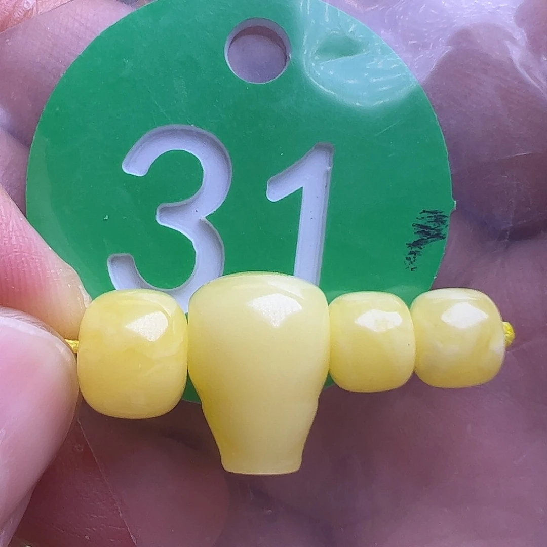 蜜蜡未镶嵌珠宝奇石配6-7mm串