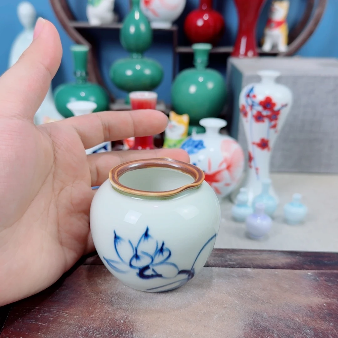 陶瓷手工小花器摆件