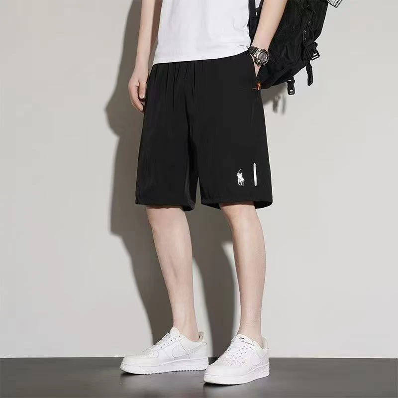 保罗·阿卡奴短裤男士夏季薄款透气冰丝速干裤百搭休闲大码五分裤