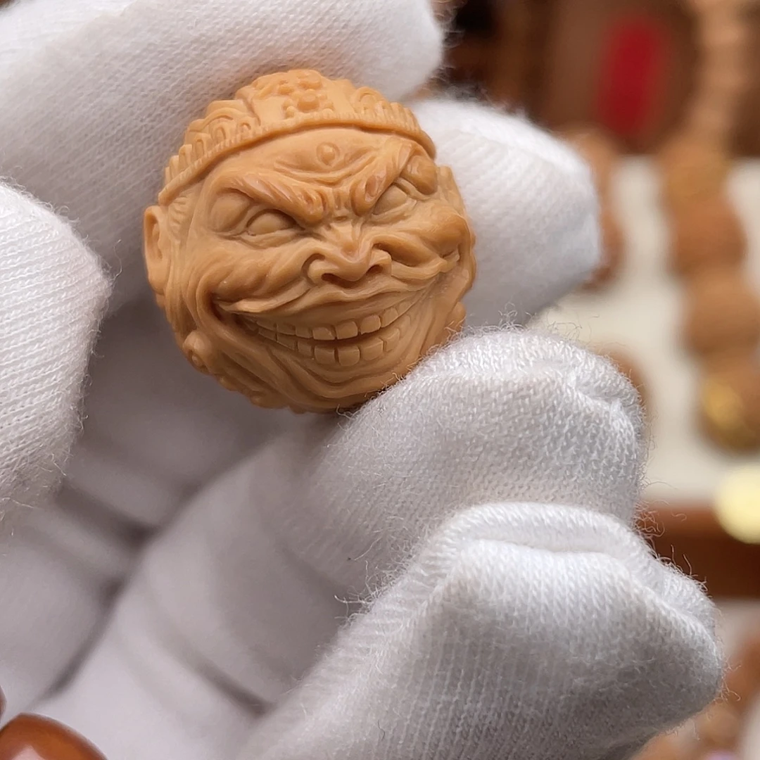 猴头核桃吊坠纯手工一见生财