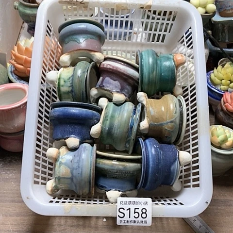 紫砂花盆158微瑕品口径5厘米左右