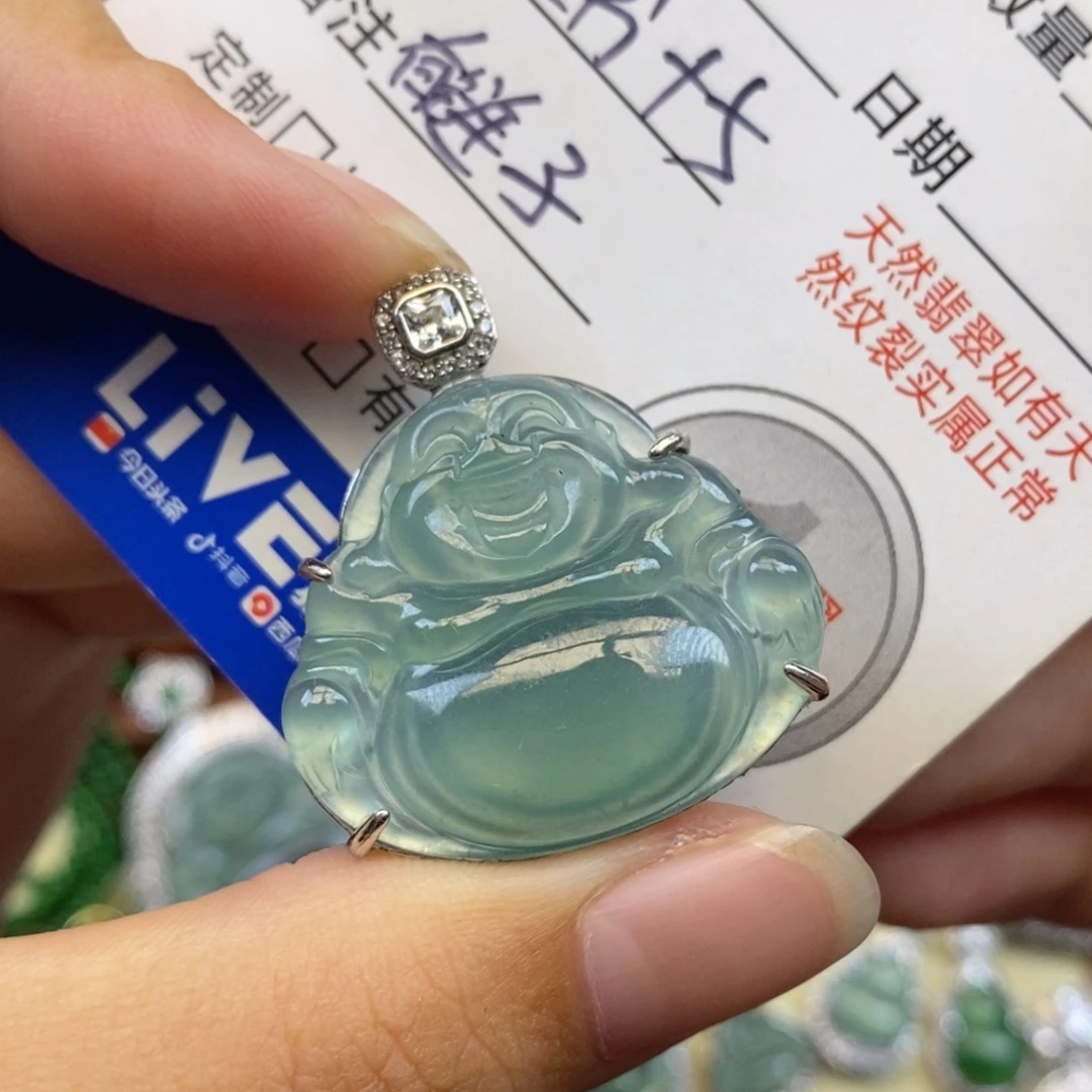 翡翠银S925镶嵌颈饰天然