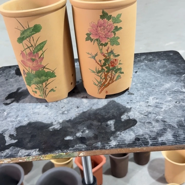 紫砂紫砂花盆破损补发高度22口径14俩只