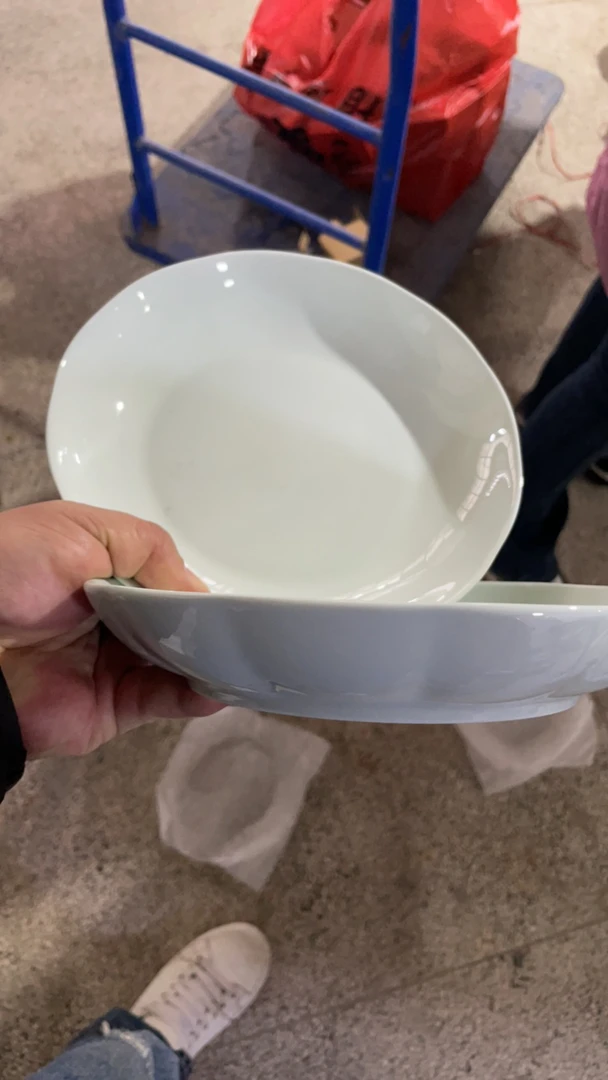 景德镇高温陶瓷8寸青釉南瓜盘2只