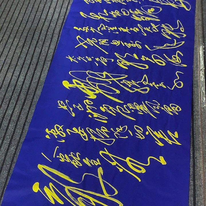 书法问****庄冯伟老师蓝满江红