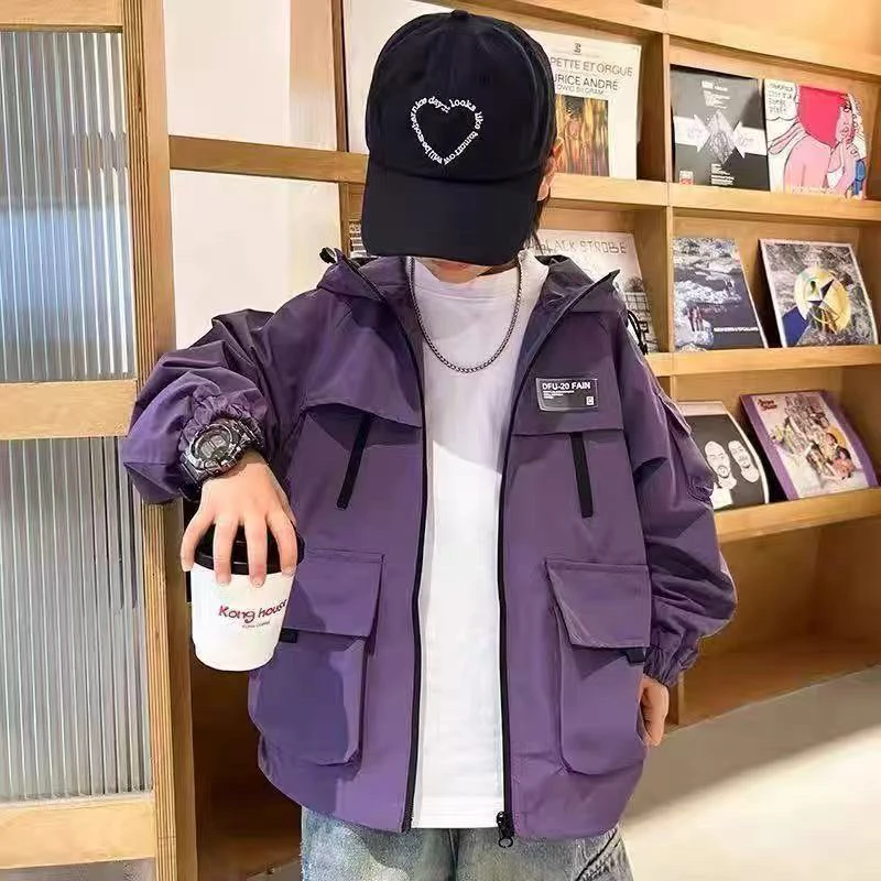 405潮流工装外套男女童春秋款