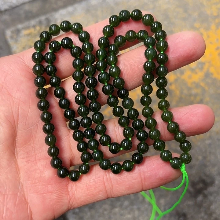 项链未镶嵌和田玉（碧玉）紫*草