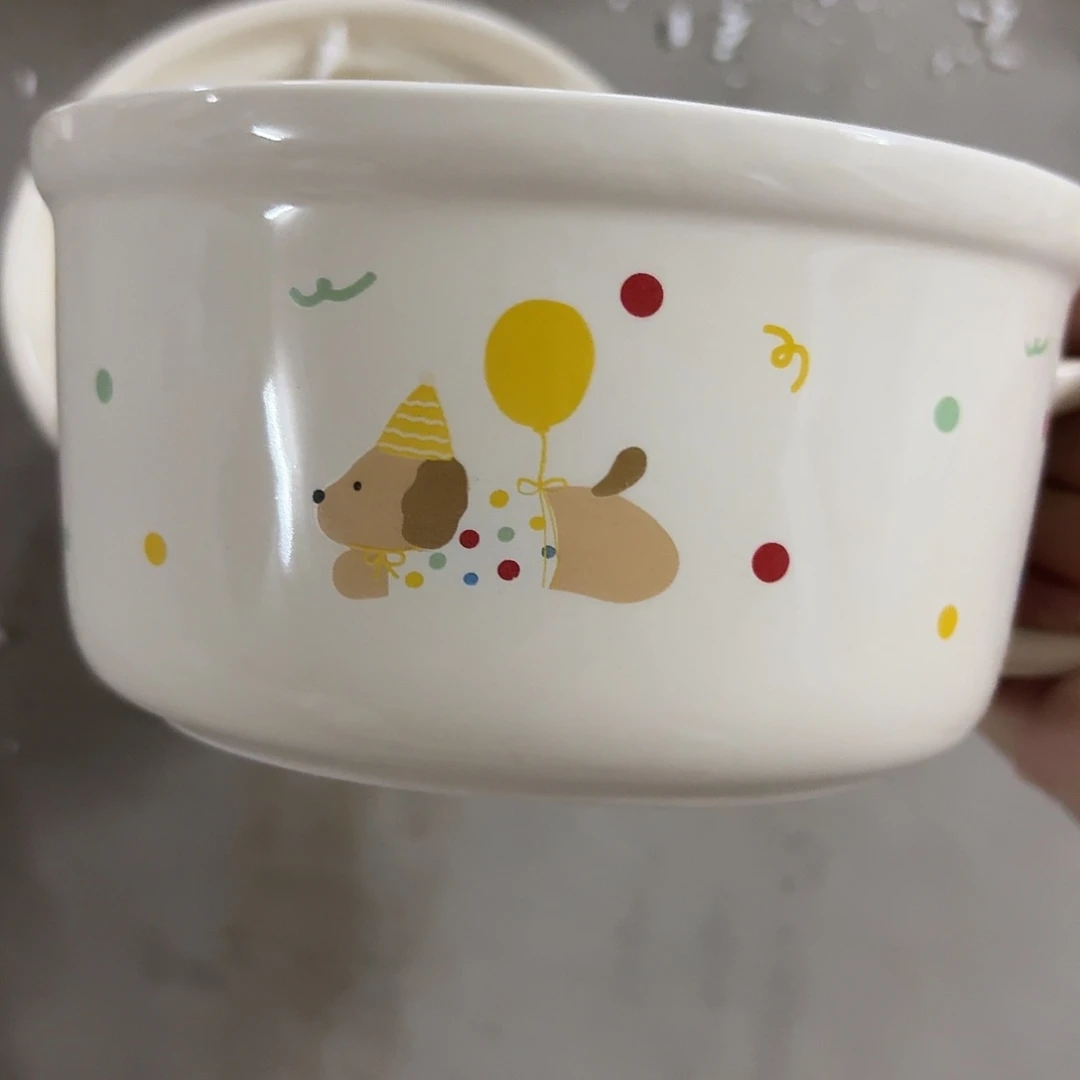 搪瓷气球狗泡面碗1个