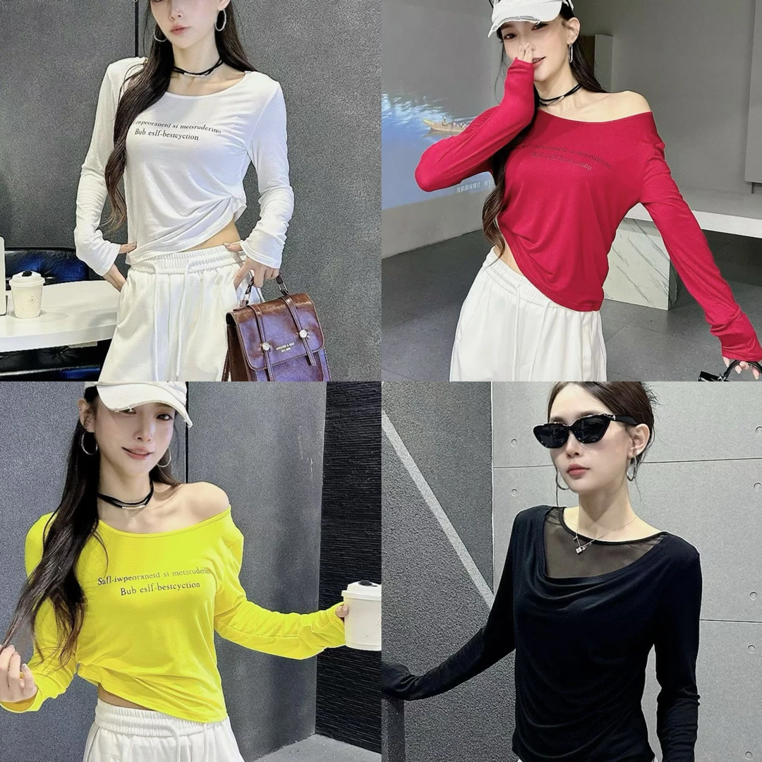 NH秋季新品9593款莫代尔棉拼接网纱T(两面穿)