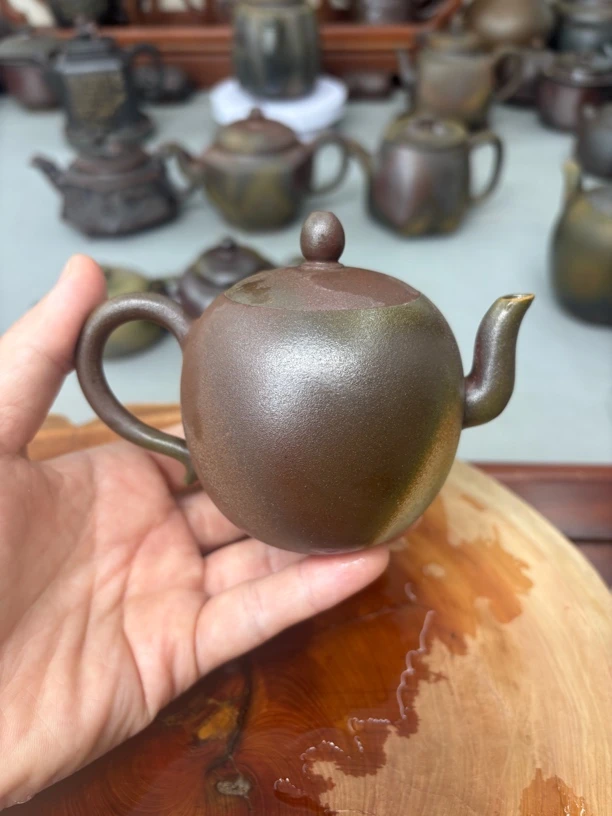 坭兴陶陆窑柴烧美人肩150ml