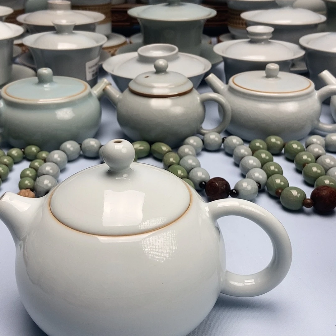 杯二级品月白釉西施壶原矿原釉原产地