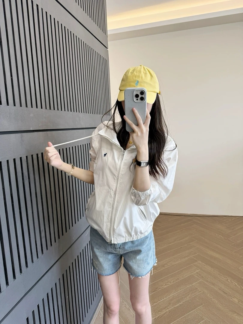 小马刺绣连帽夹克 男女同款宽松型长袖外套  复古秋季抽绳 夕夕