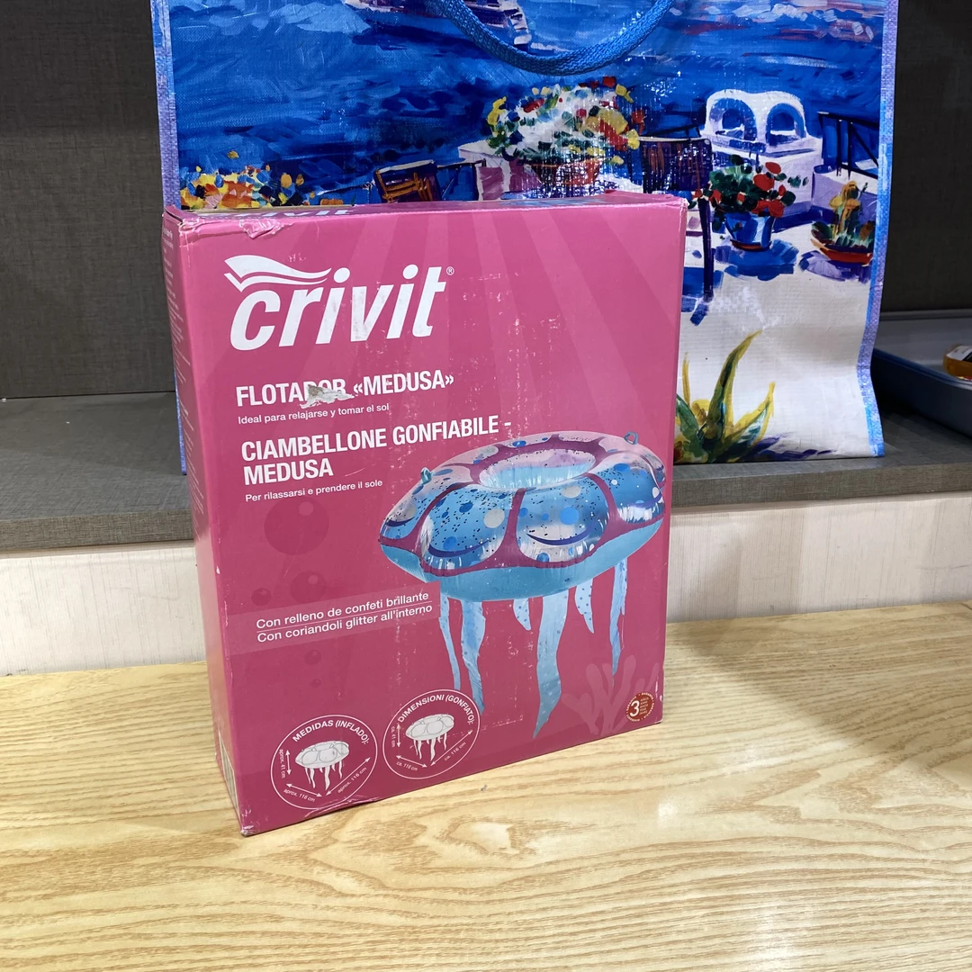 25031502B 欧美加厚水母充气浮排亲子游泳圈可躺可坐200斤内