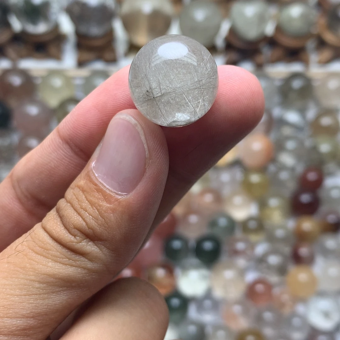 水晶珠宝半成品未镶嵌银发球