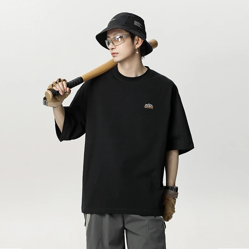 FINALSENSE山系户外运动日系纯棉百搭夏季简约宽松潮流情侣半袖