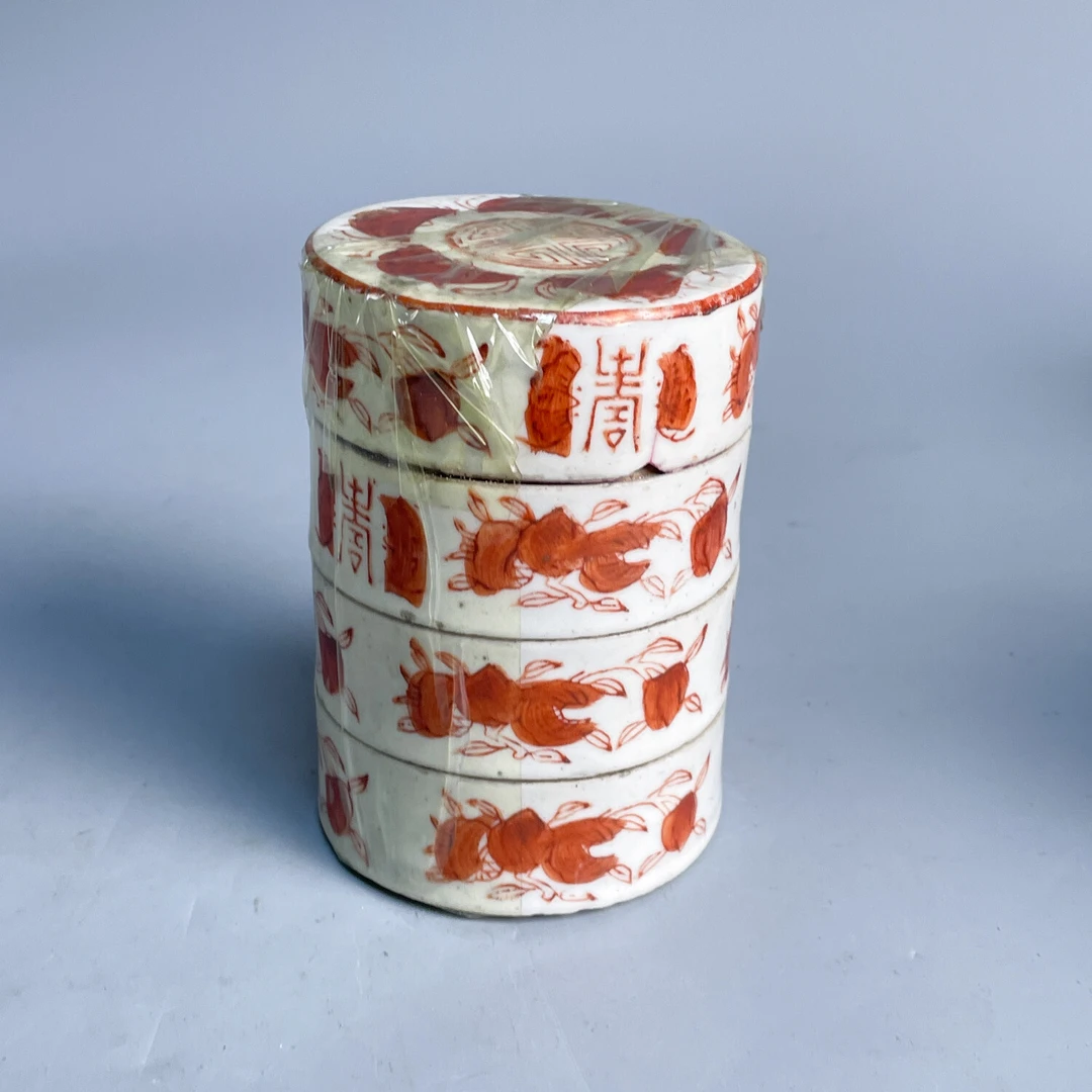 M25GY008038 - 晚清民国  粉彩四节盒7