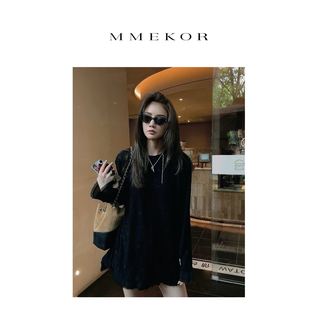 MMEKOR“月光织女”T恤 2025新款秋款千金玛德琳百搭长袖 30513