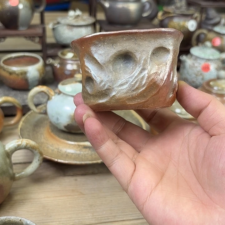 手捏柴烧杯 柴烧清仓福利