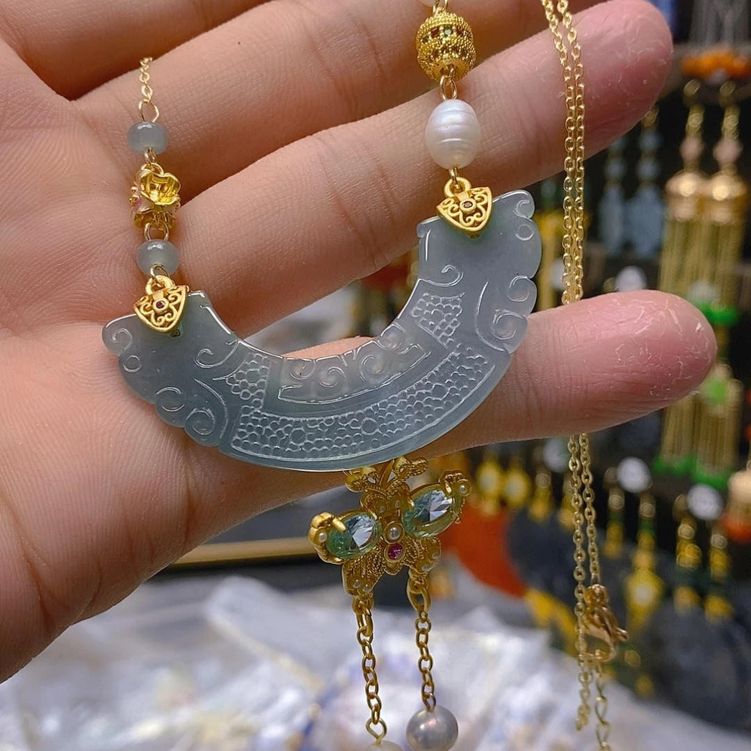 翡翠合金耳饰翡翠