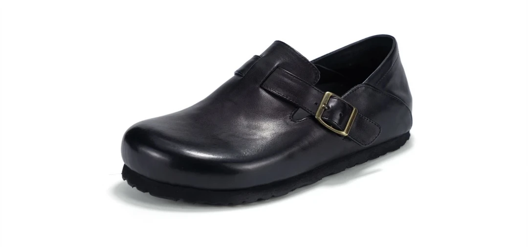 HuoHuo水洗马皮手工勃肯鞋时尚舒适百搭圆头复古春季英伦风休闲