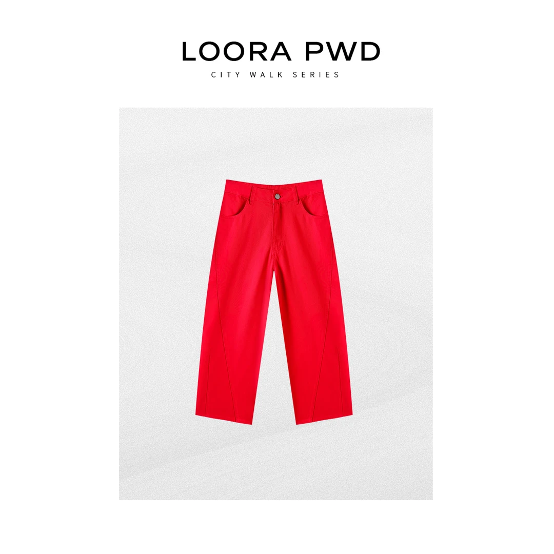 LOORAPWD/罗拉密码【纯棉】全新设计直筒净版纯色休闲裤25CJBG0161N