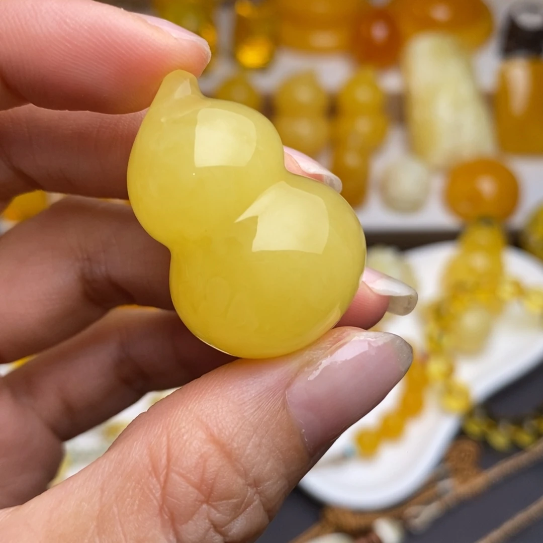 蜜蜡颈饰未镶嵌葫芦