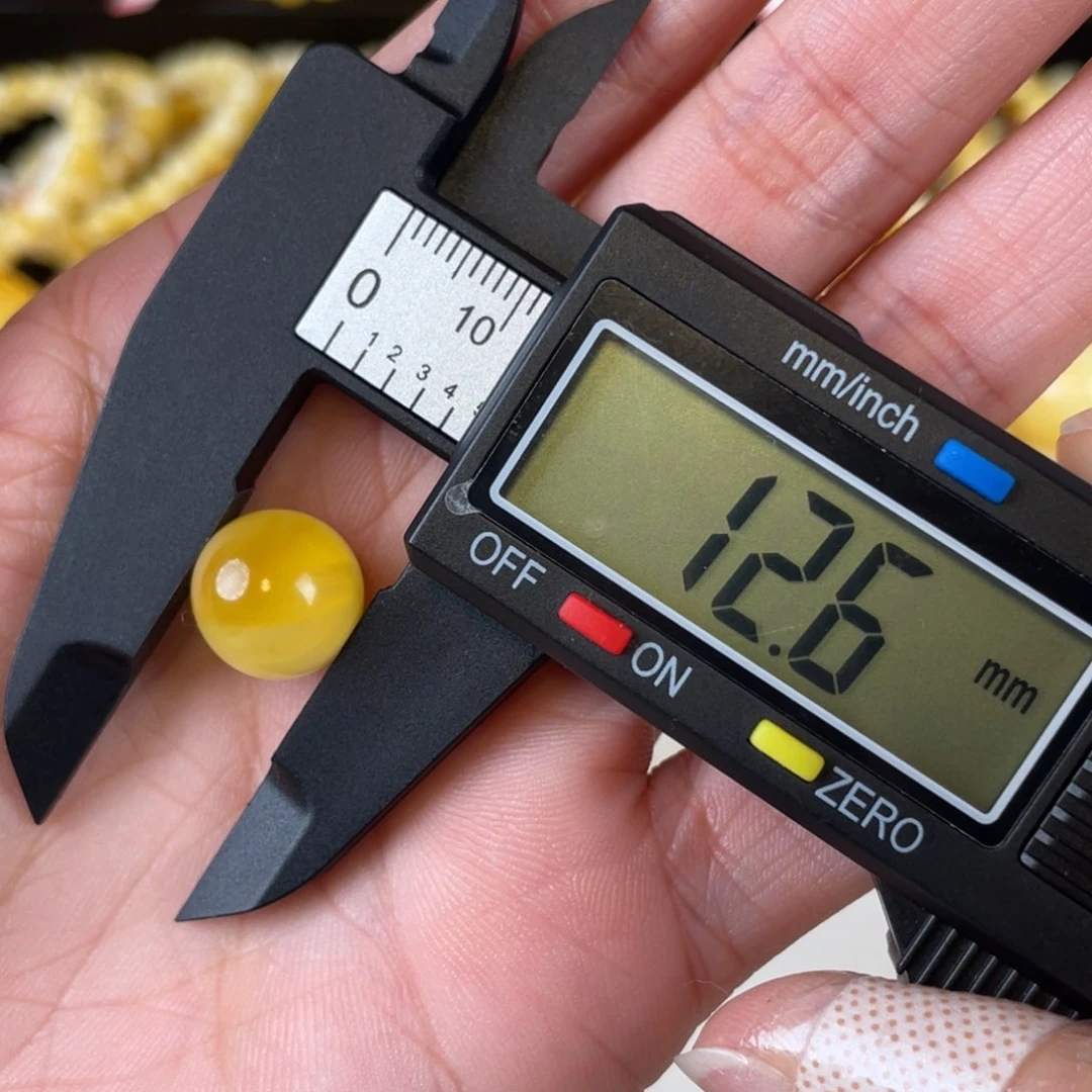 蜜蜡裸石未镶嵌单珠直径12mm+（打孔后不退换）