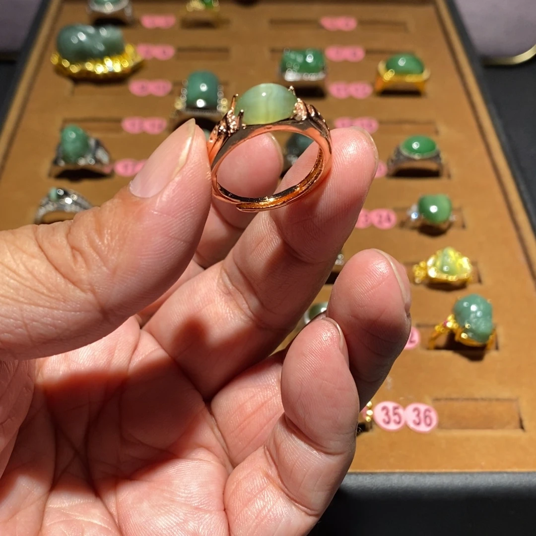 和田玉（碧玉）未镶嵌戒指