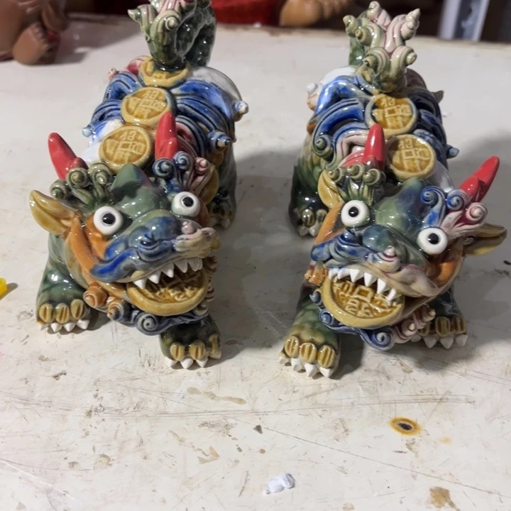 陶瓷陶瓷特价铜钱麒麟