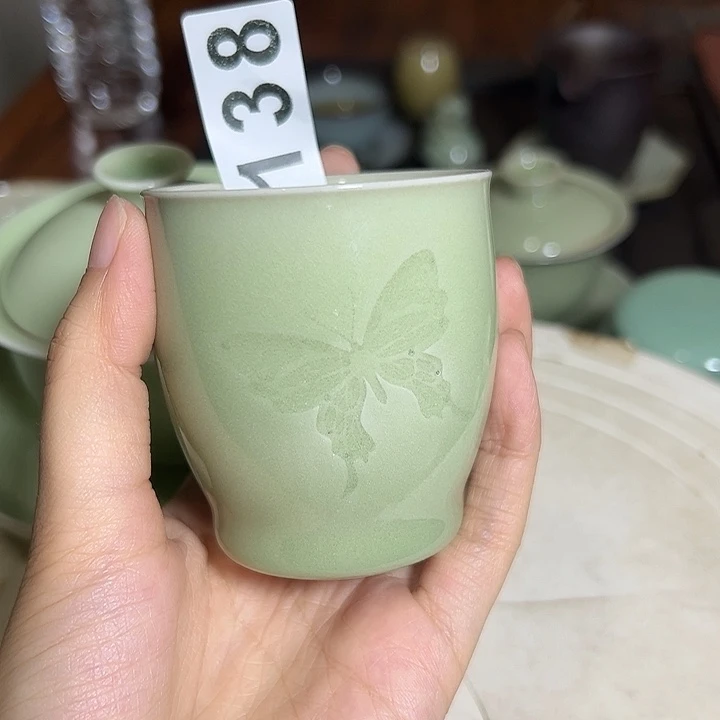 龙泉云间青瓷小米茶器