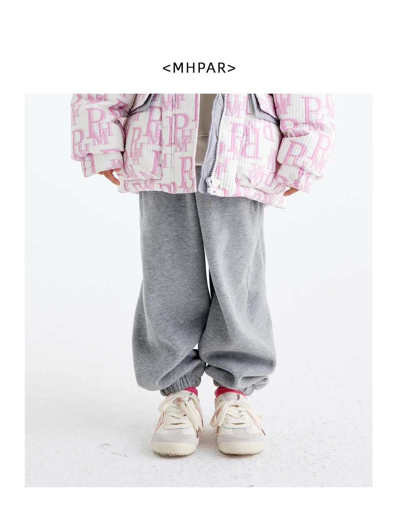 MHPAR<灰色粉色加绒休闲裤>245673女童