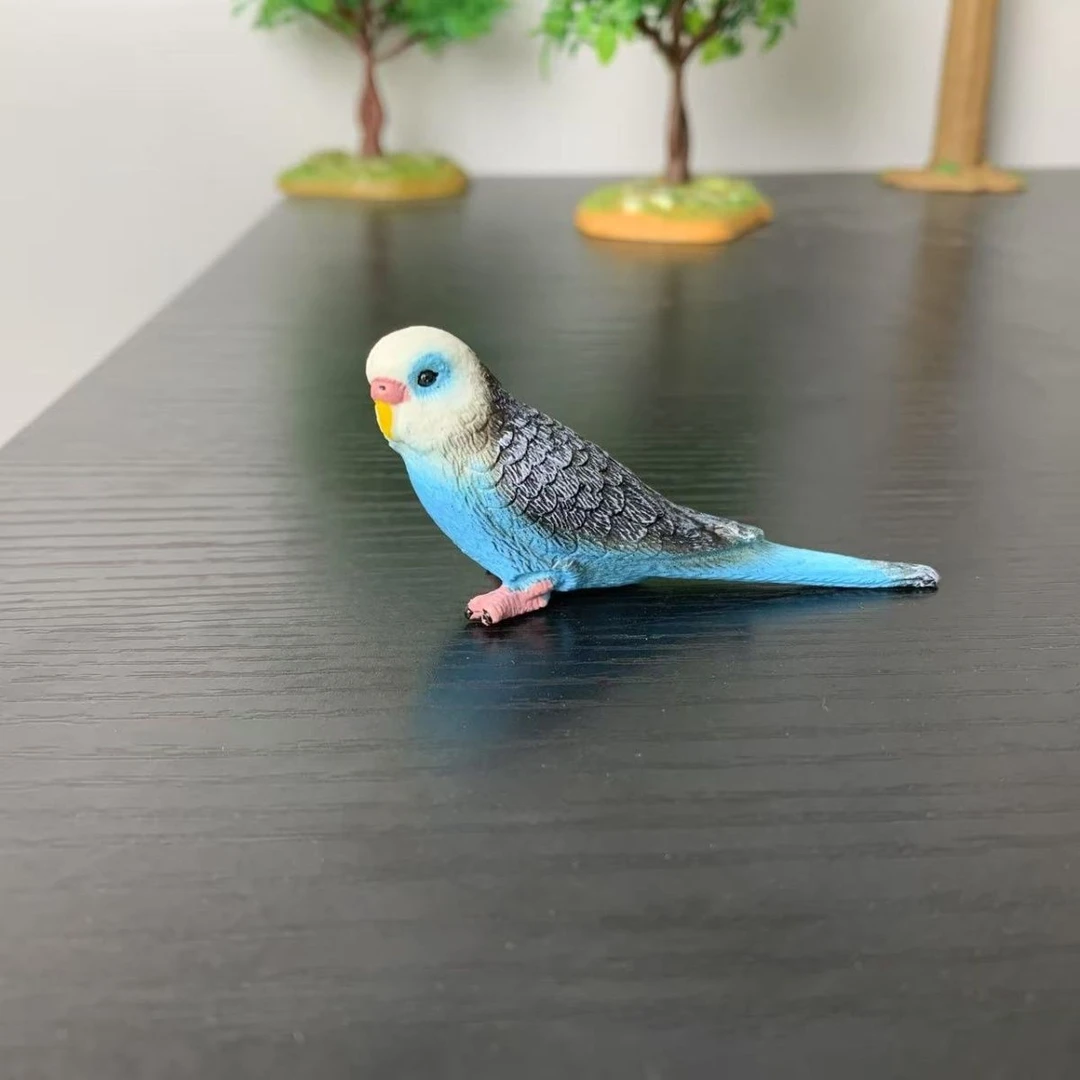 鹦鹉玩具微景观可爱卡通特色虎皮小鸟布艺动物园艺植物盆景装饰品