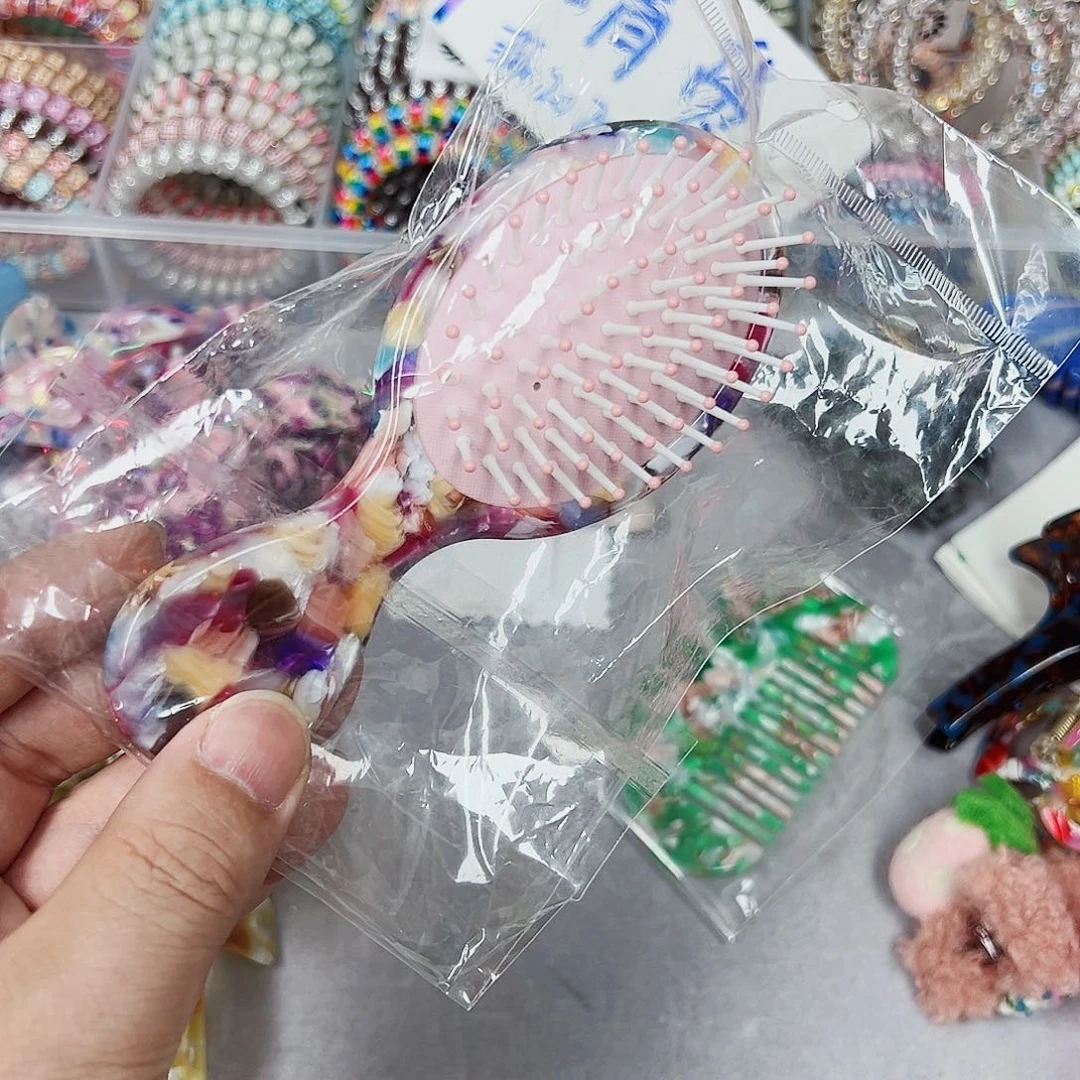 布艺非金属醋酸梳子1个
