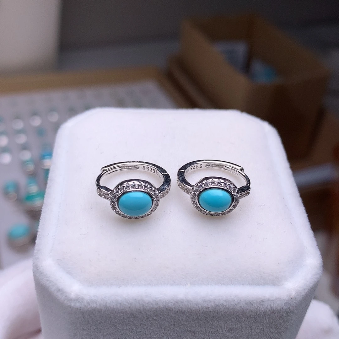 银S925镶嵌绿松石珠宝奇石