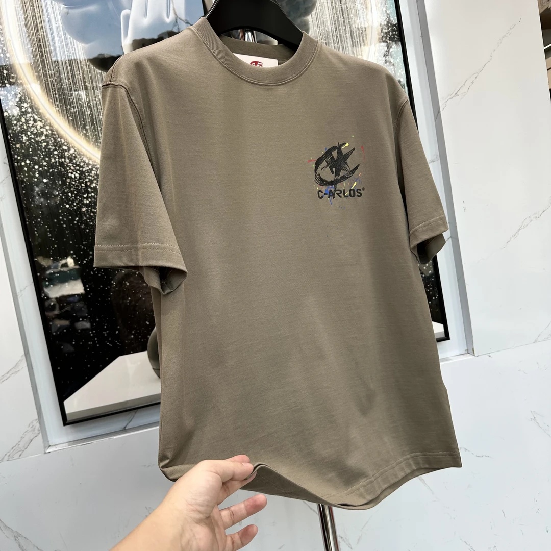 阔【C加短袖】新款夏季潮流休闲时尚男款高品质圆领百搭T恤轻奢2285