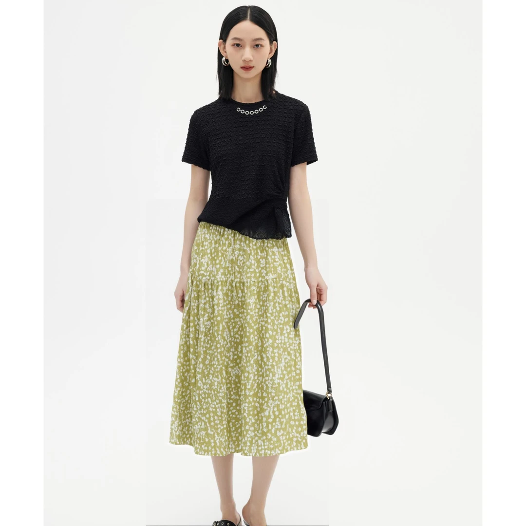 【佐色】时尚小碎花半裙（224330905）
