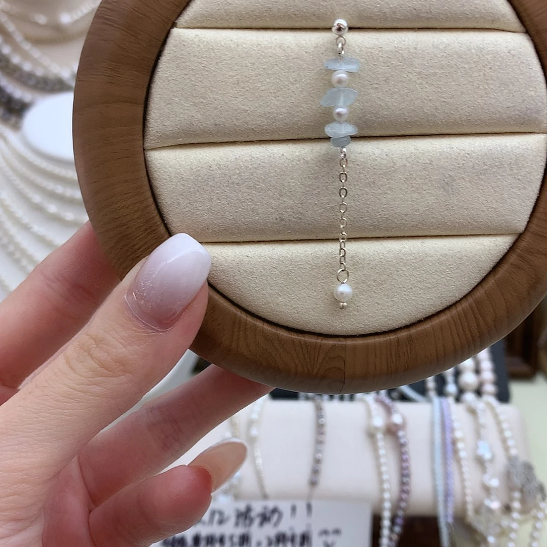 淡水珍珠耳饰银S925镶嵌