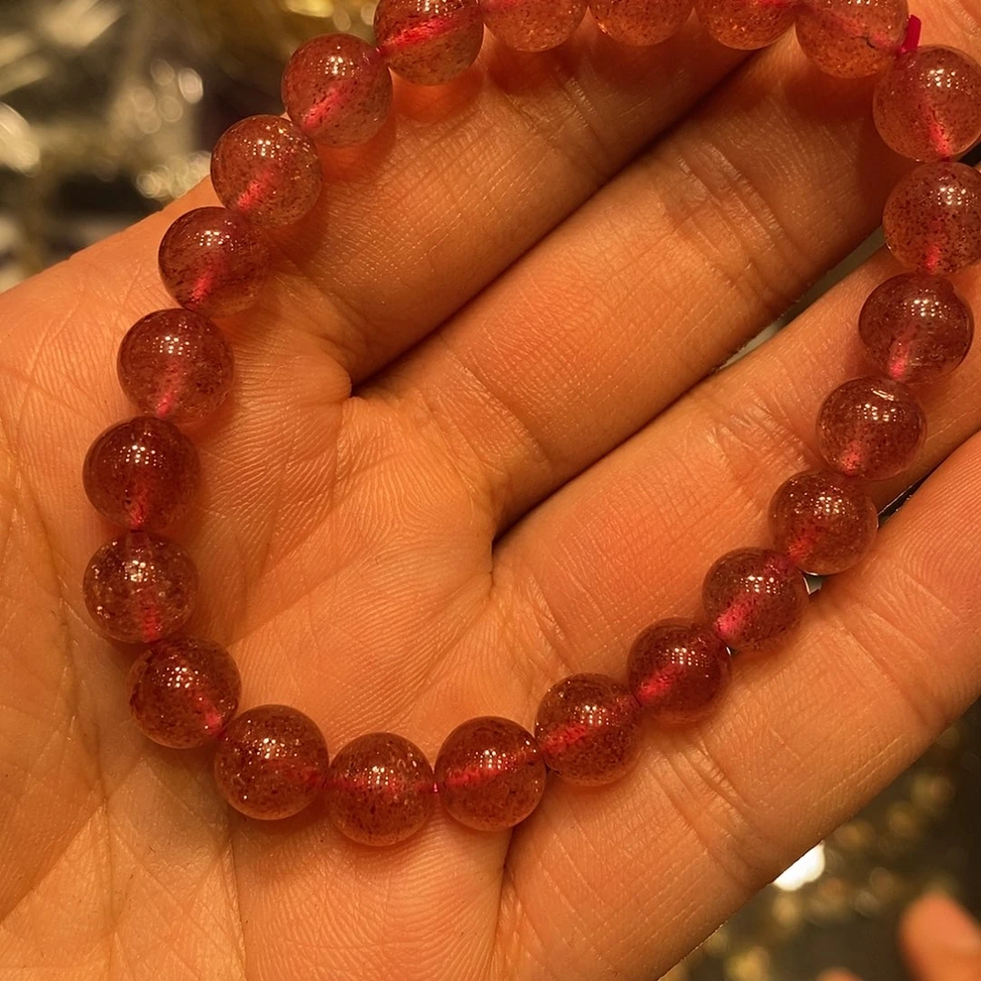 水晶手链未镶嵌卡8草莓晶手链