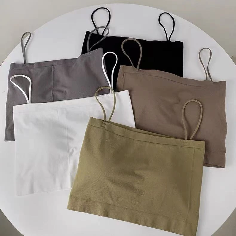 辣妹短款内搭小吊带内衣女春夏打底带胸垫背心女美背上衣