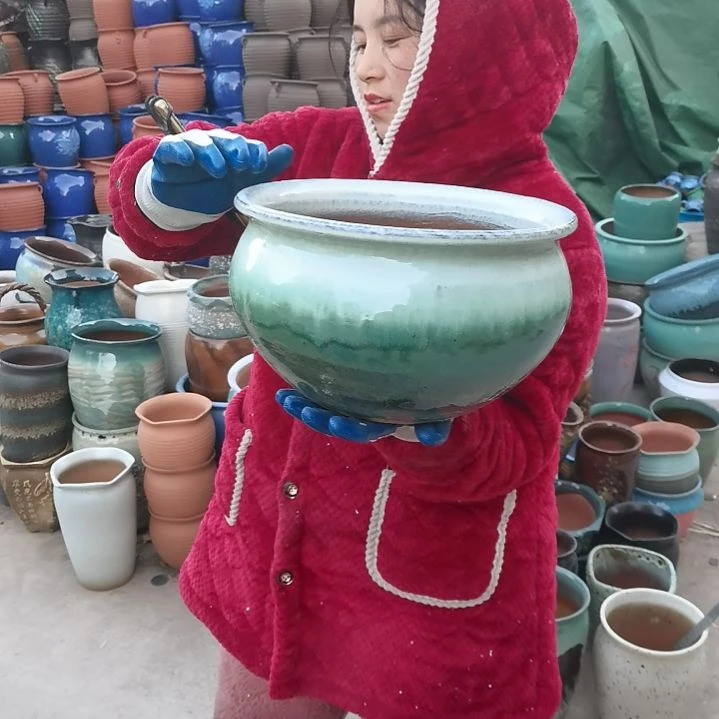 红陶z**v三个盆子瑕疵。。。