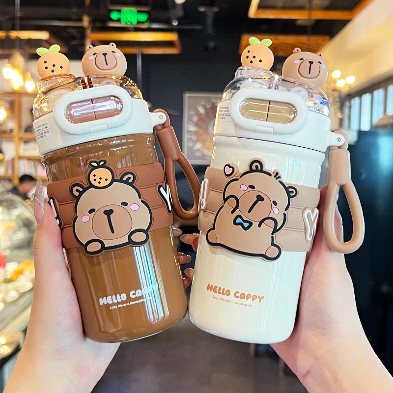 卡通可爱儿童保温杯小学生上学专用水杯2025新款水壶男女孩双饮杯
