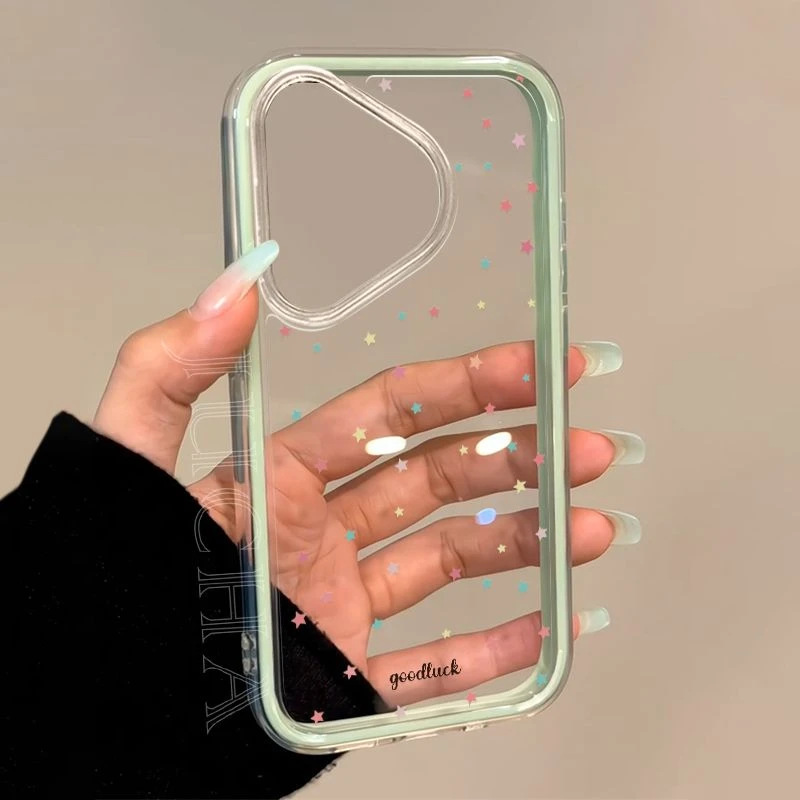 幸运星星适用苹果16e手机壳高级感华为mate70全包荣耀400网红爆款