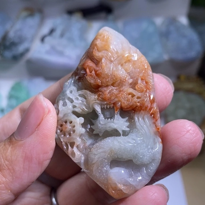 【闪购商品】颈饰未镶嵌翡翠龙牌