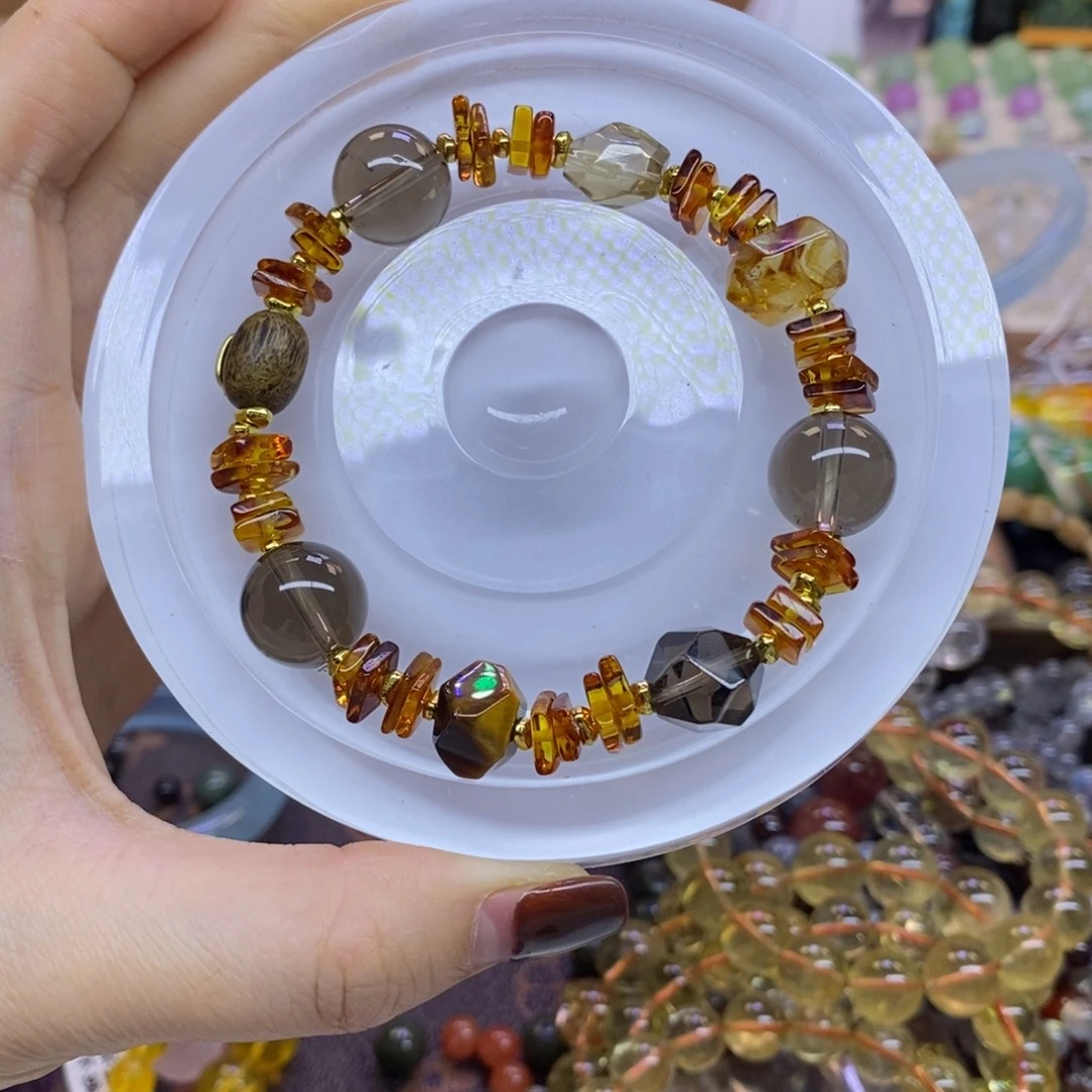 烟晶手链未镶嵌搭配款