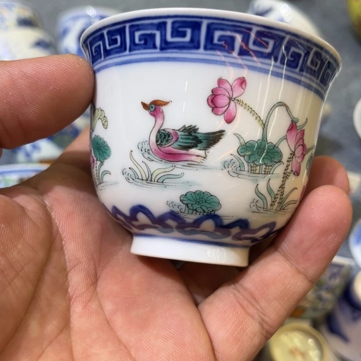 纯手绘精品盖碗杯