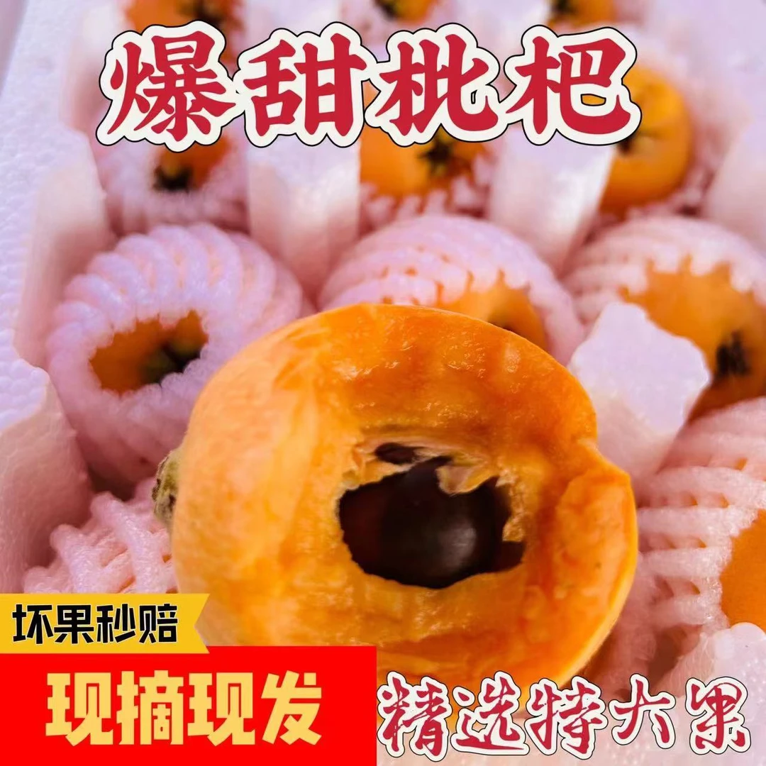 京东/顺丰四川早中枇杷甜枇杷现摘新鲜孕妇水果甜蜜枇杷1/5斤装