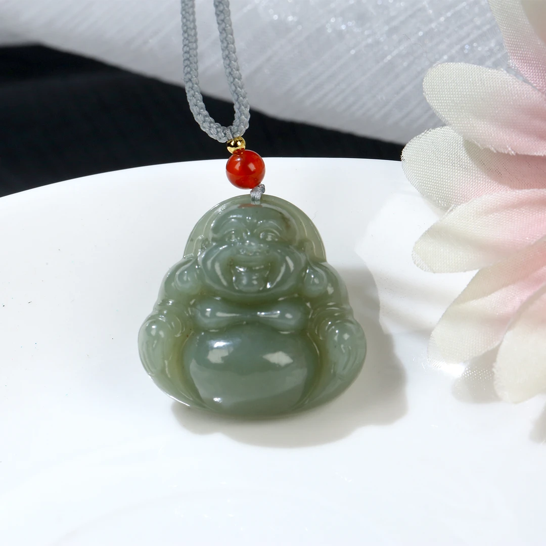 【麦子家族618大促】天然和田玉挂件吊坠佛公时尚雕刻PDZ165
